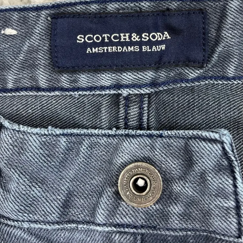 Scotch & Soda Jeans Mens 28x30 Ralston Gray Button‎ Fly Amsterdam Blauw